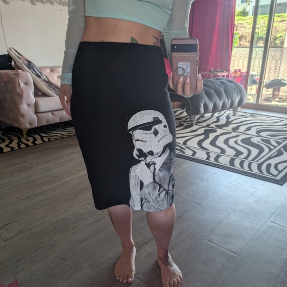 Dresses & Skirts - Star Wars Storm Trooper Sith Black pencil nerdy skirt L